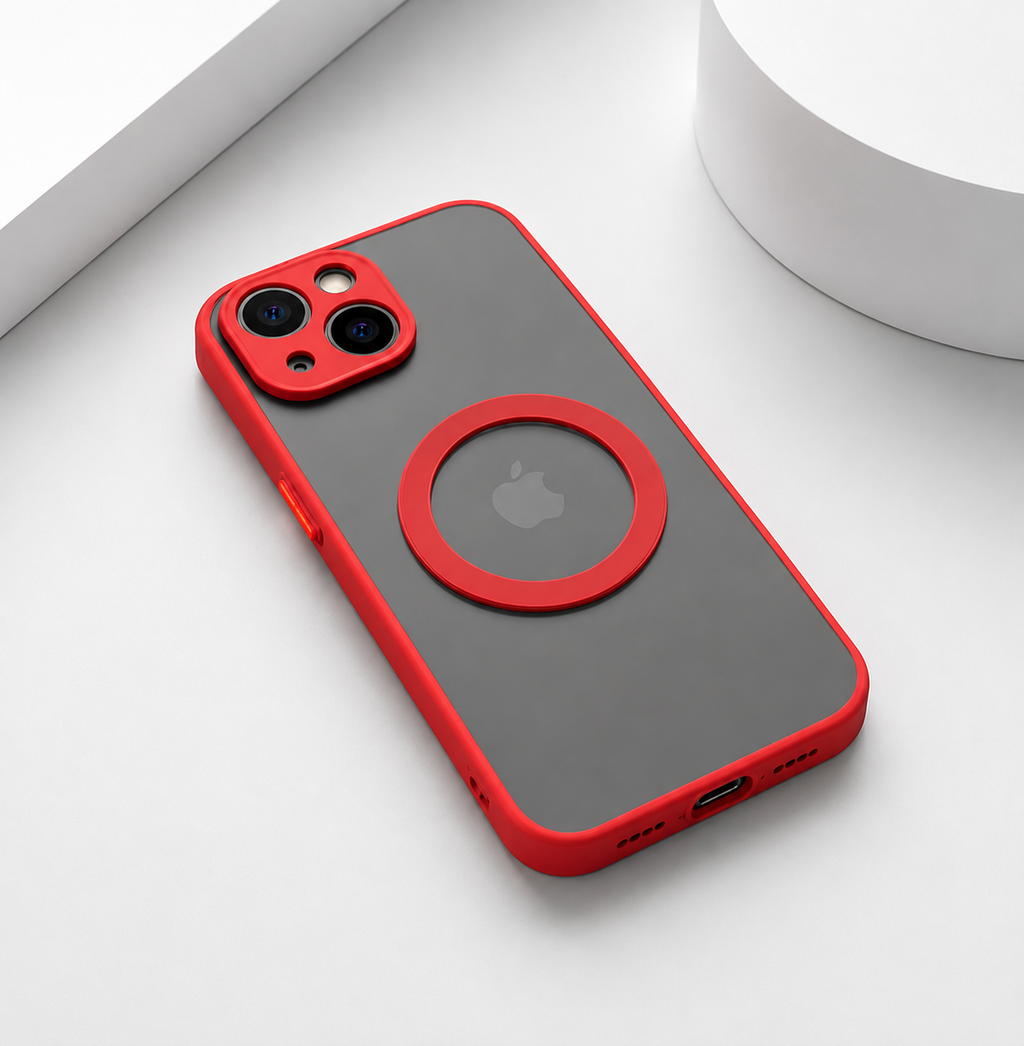 Matte Translucent MagSafe Case with Colored Bumper — iPhone
