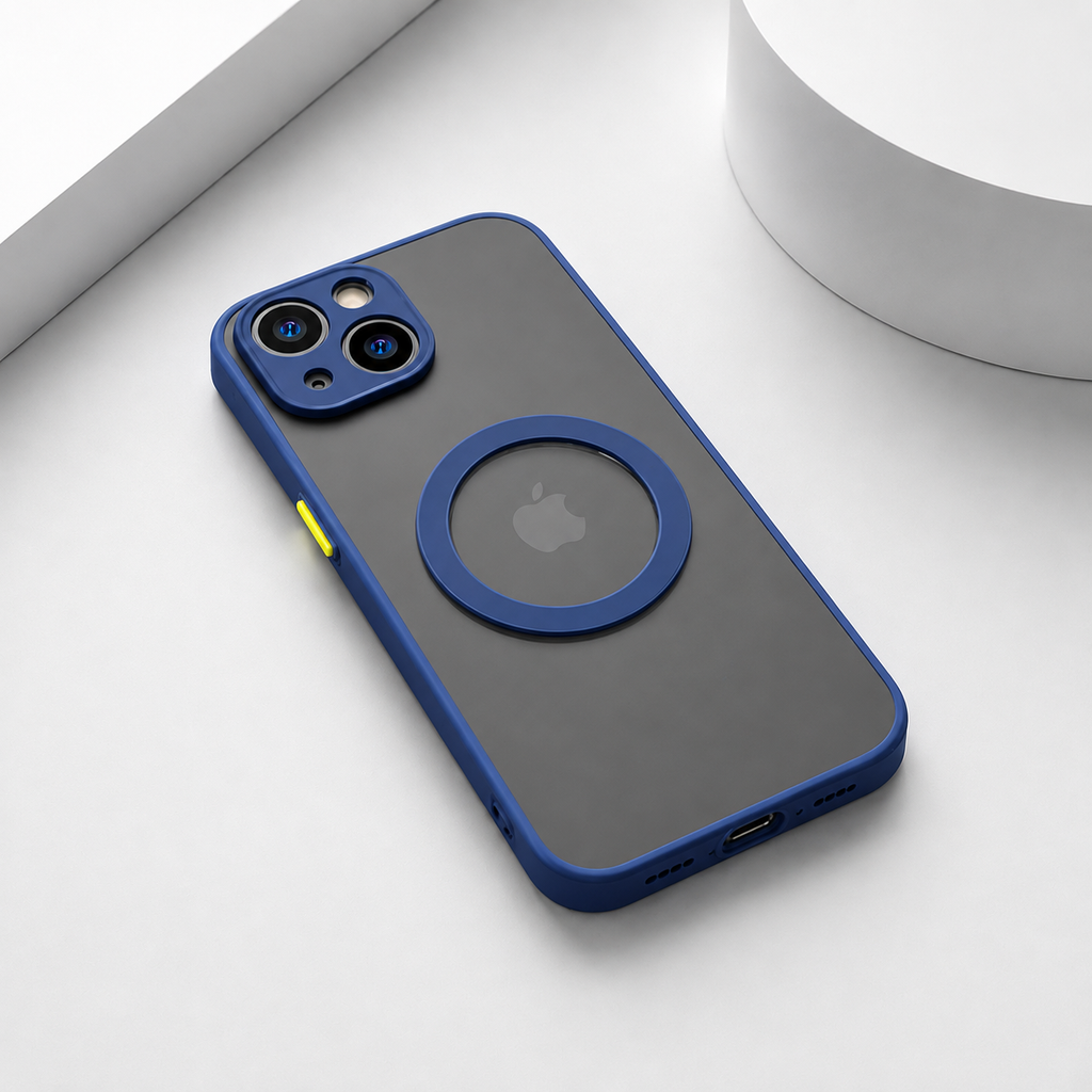 Matte Translucent MagSafe Case with Colored Bumper — iPhone