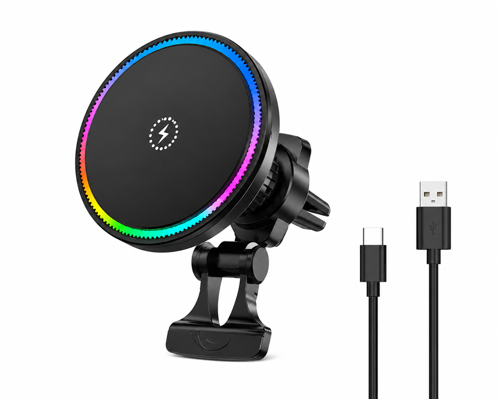 RGB Magnetic Wireless Car Charger