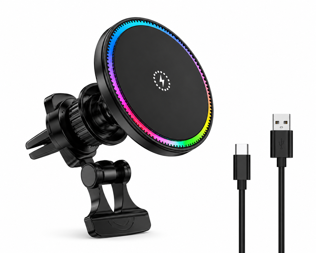 RGB Magnetic Wireless Car Charger