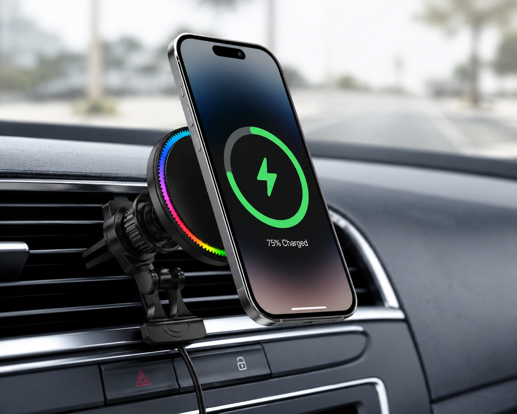 RGB Magnetic Wireless Car Charger